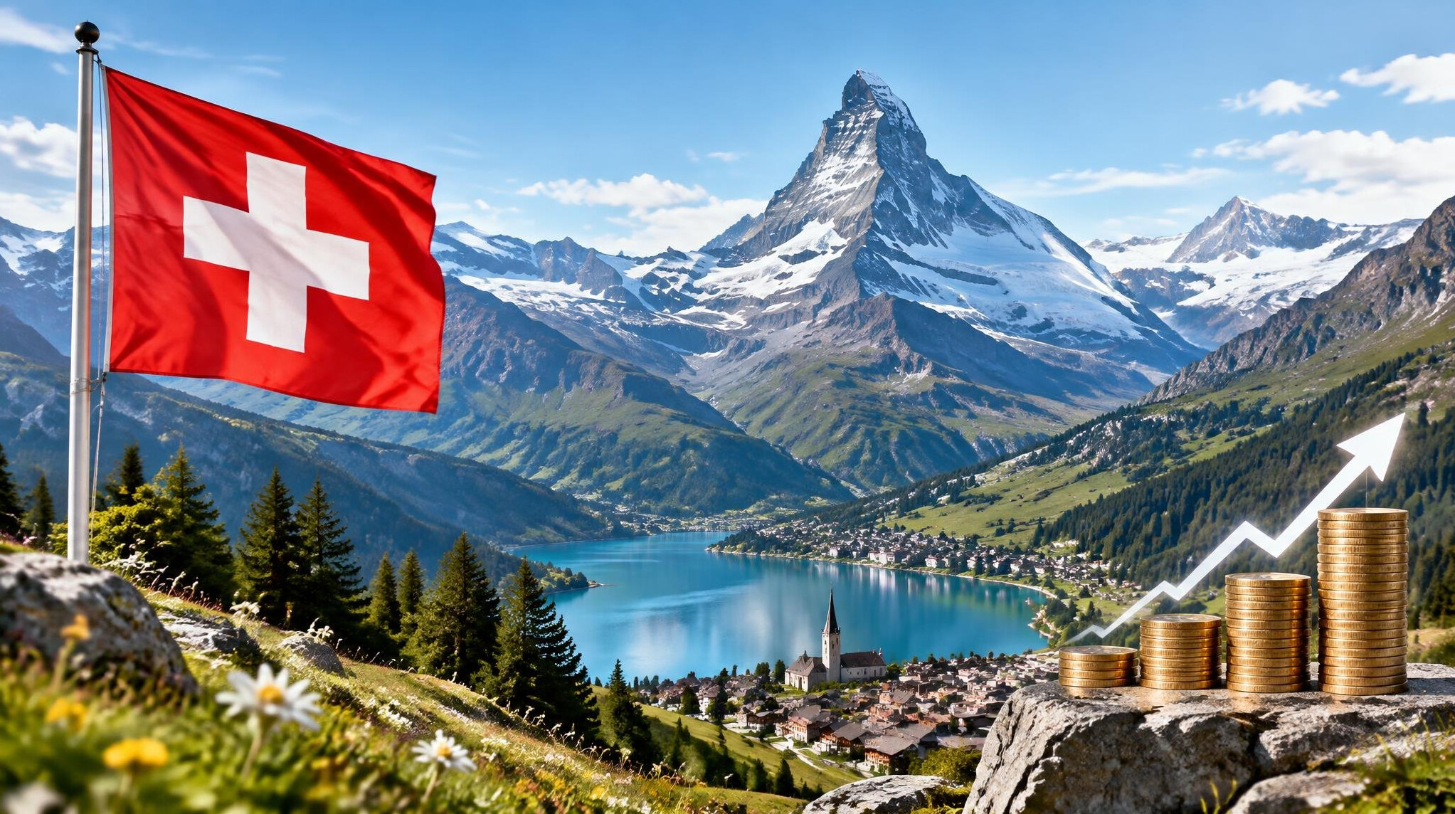 swiss alps landscape